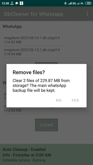 DbCleaner for Whatsapp